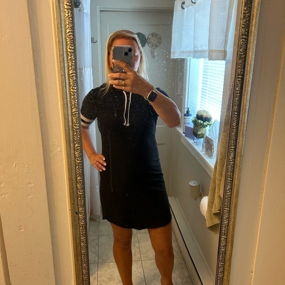 Ultra flirt varsity striped hooded dress - Picture 4 of 6